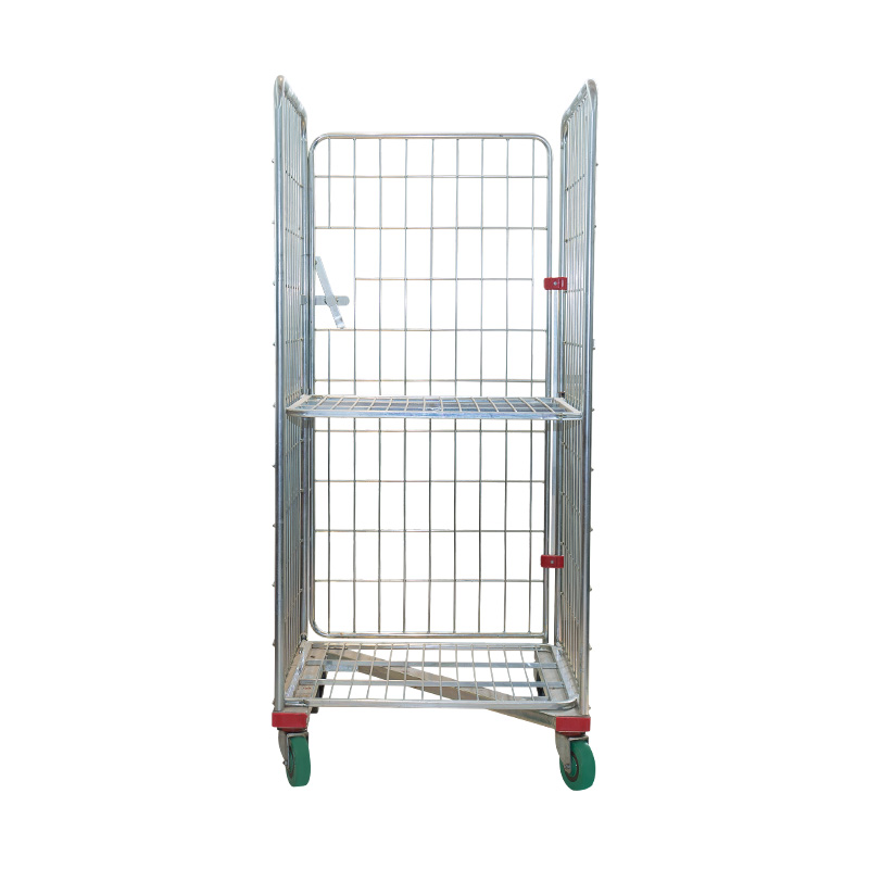 Z-formad mobil rullcontainervagn i zink